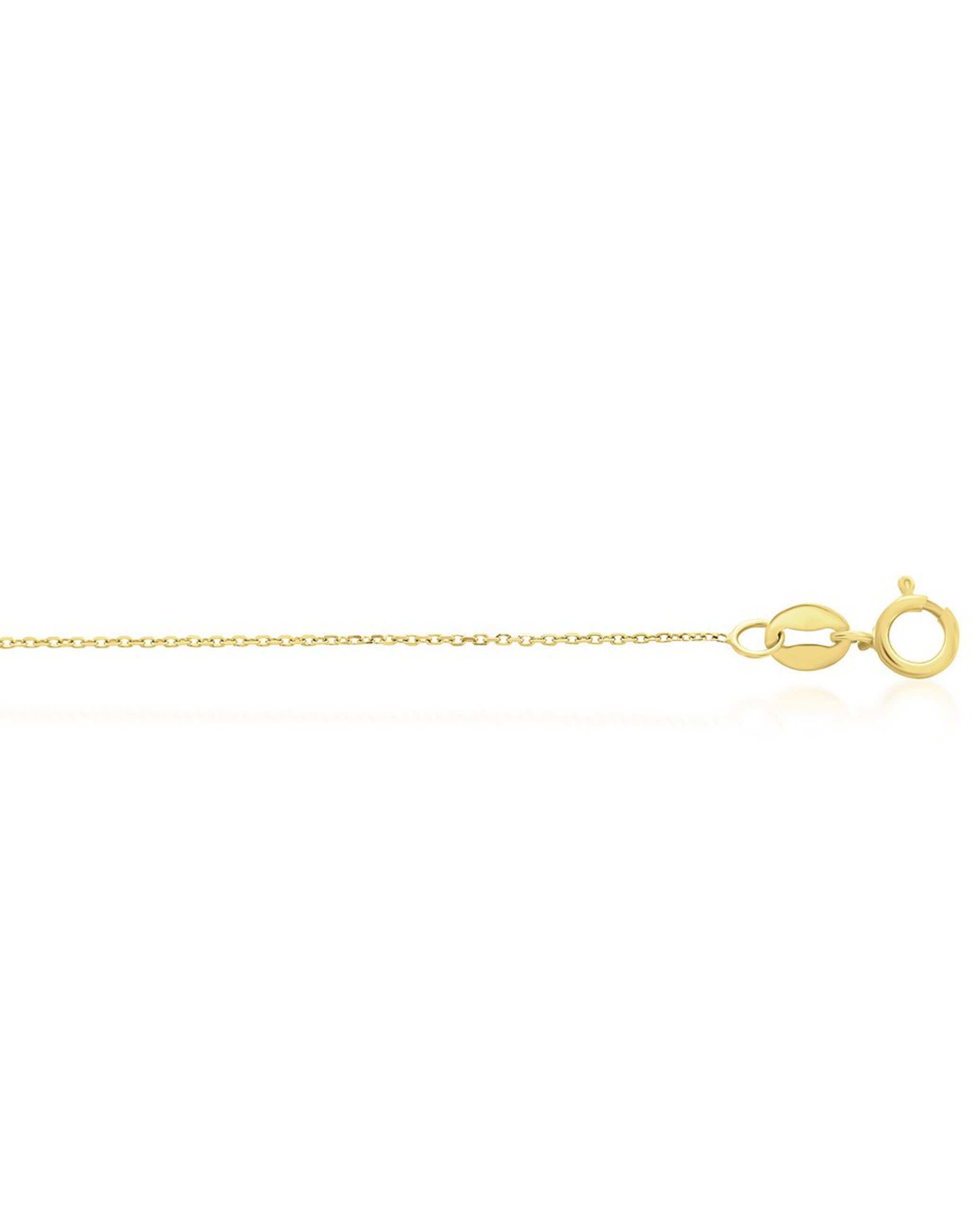 14K Yellow Gold 0.68mm Diamond-Cut Cable Chain