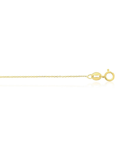 14K Yellow Gold 0.68mm Diamond-Cut Cable Chain