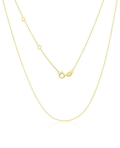 14K Yellow Gold 0.68mm Diamond-Cut Cable Chain