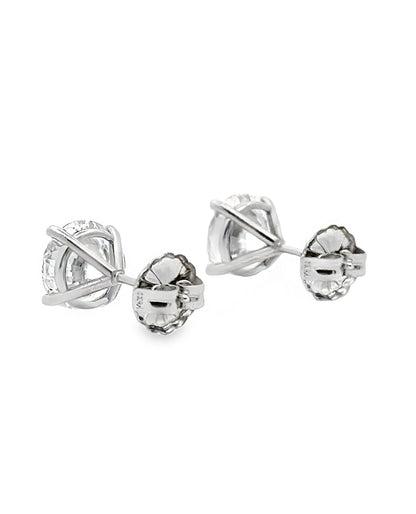 14K White Gold Lab Grown Diamond Earrings - 1.50 carats