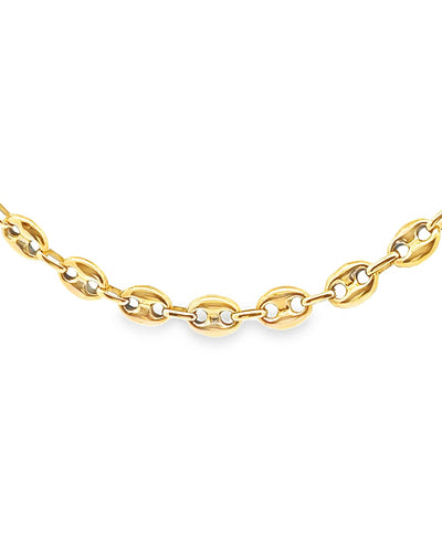 14K Yellow Gold Anchor Chain - 22 inches