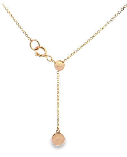 18K Rose Gold Diamond Pendant Necklace