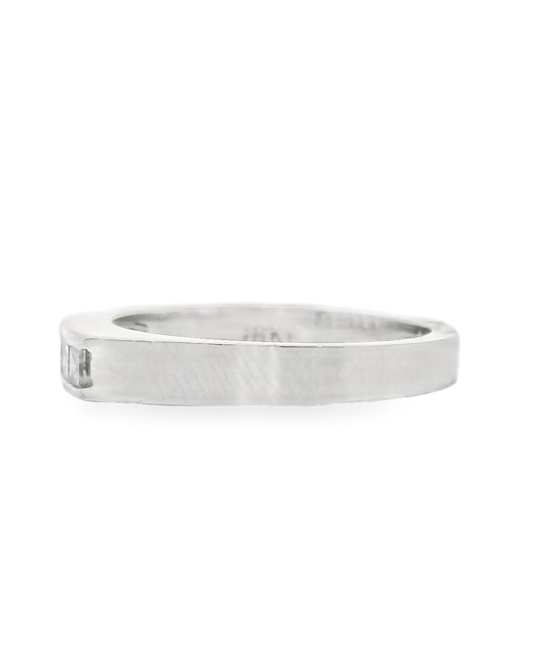 18K White Gold Ring with Princess Cut Diamonds- Size 6.5