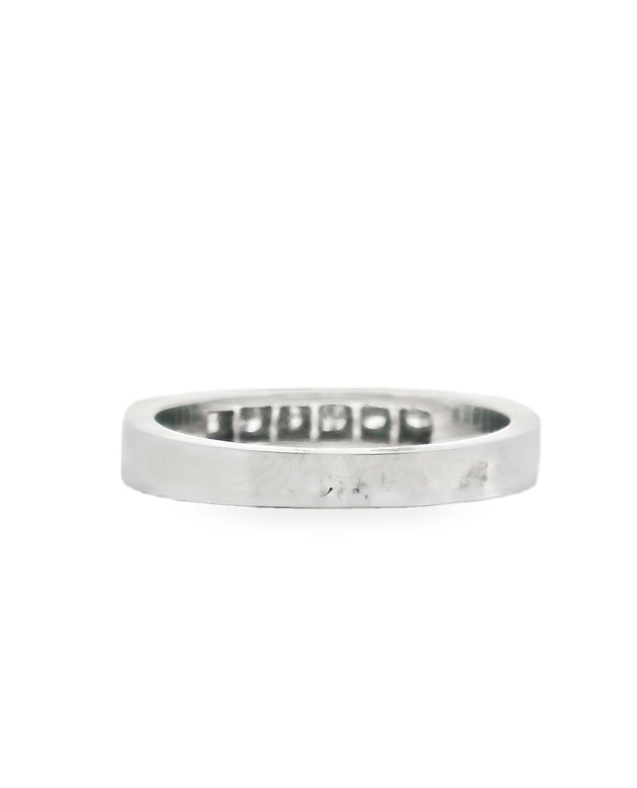 18K White Gold Ring with Princess Cut Diamonds- Size 6.5