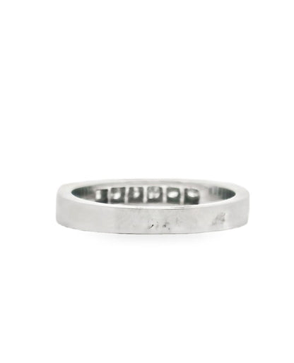 18K White Gold Ring with Princess Cut Diamonds- Size 6.5