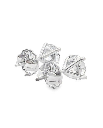 14K White Gold Lab Grown Diamond Earrings - 2.00 carats