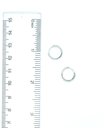 14K White Gold Huggie Hoop Earrings With CZ