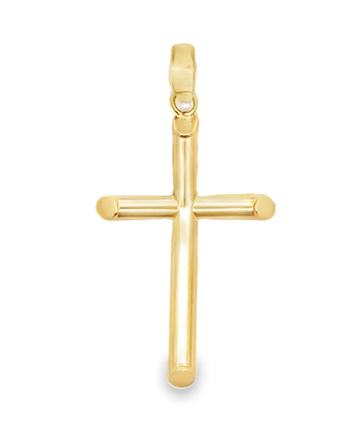 14K Yellow Gold Hollow Cross