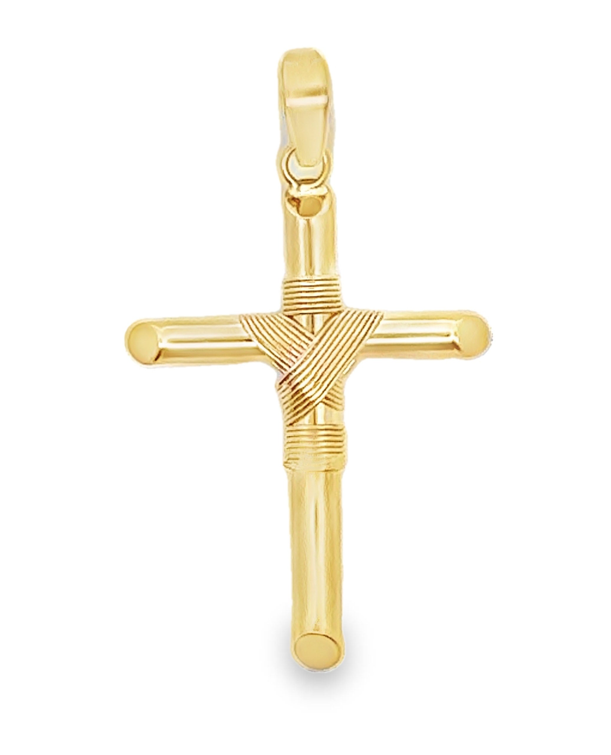 14K Yellow Gold Hollow Cross