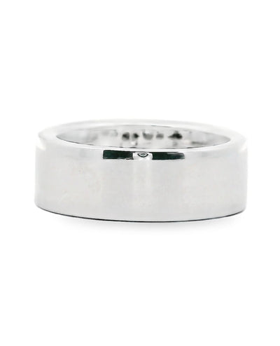Geometric Ring with Princess Cut & Round Diamonds in 18K White Gold