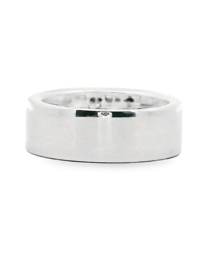Geometric Ring with Princess Cut & Round Diamonds in 18K White Gold