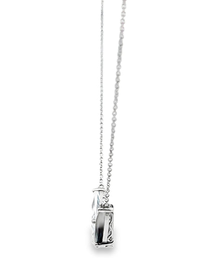 Allison Kaufman 14K White Gold Blue Topaz Necklace