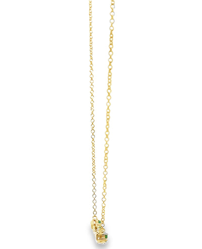 Allison Kaufman 14K Yellow Gold Emerald & Diamond Necklace
