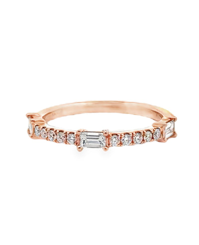 18K Rose Gold Diamond Ring
