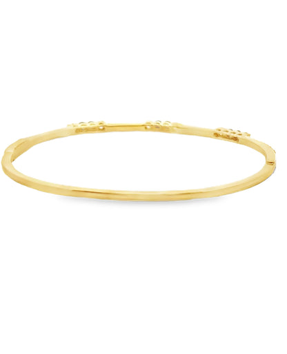 18K Yellow Gold Diamond & Sapphire Bangle