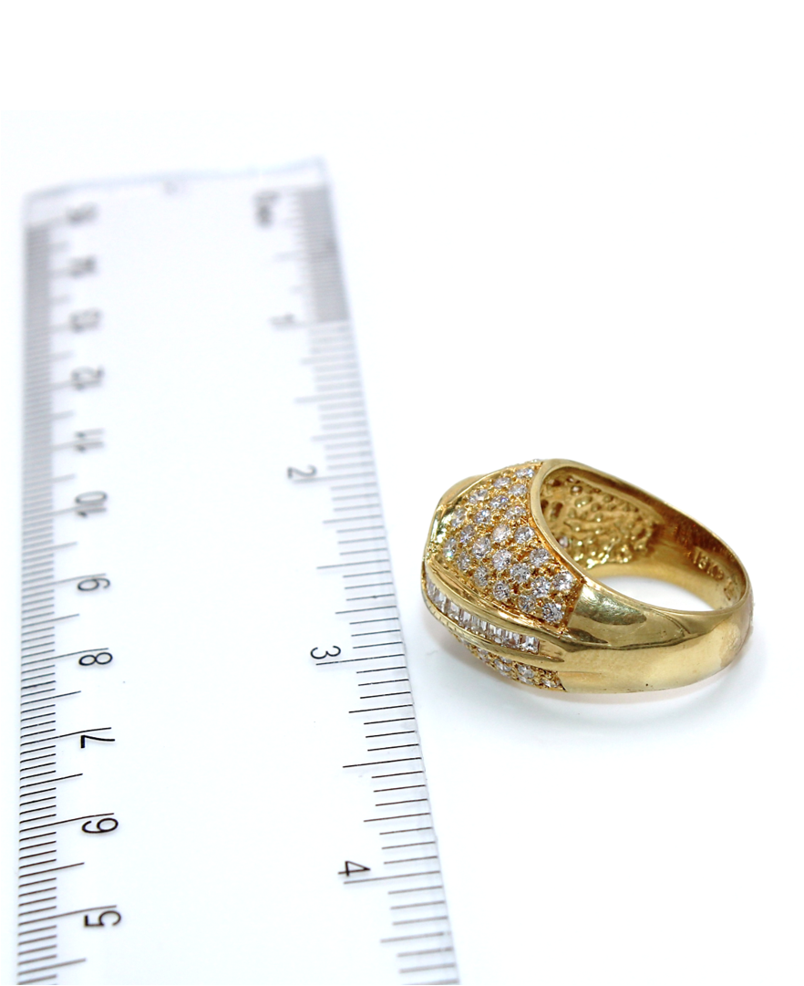 Vintage Diamond Ring Set in 18K Yellow Gold with 1.90 Carats of Diamonds (Watch Video)
