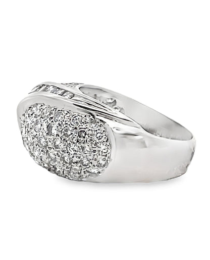 18K Yellow Gold with White Rhodium Plating Ring