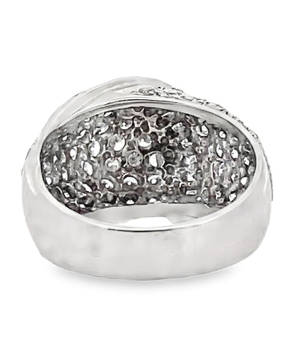 18K Yellow Gold with White Rhodium Plating Ring