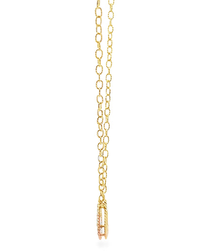 Allison Kaufman 14K Yellow Gold Pear Shaped Diamond Pendant Necklace