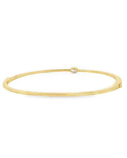 14K Yellow Gold Diamond Bangle Bracelet