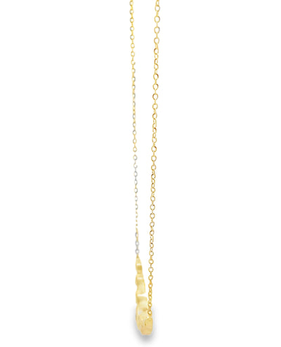 14K Yellow Gold Diamond Bezel Set Necklace
