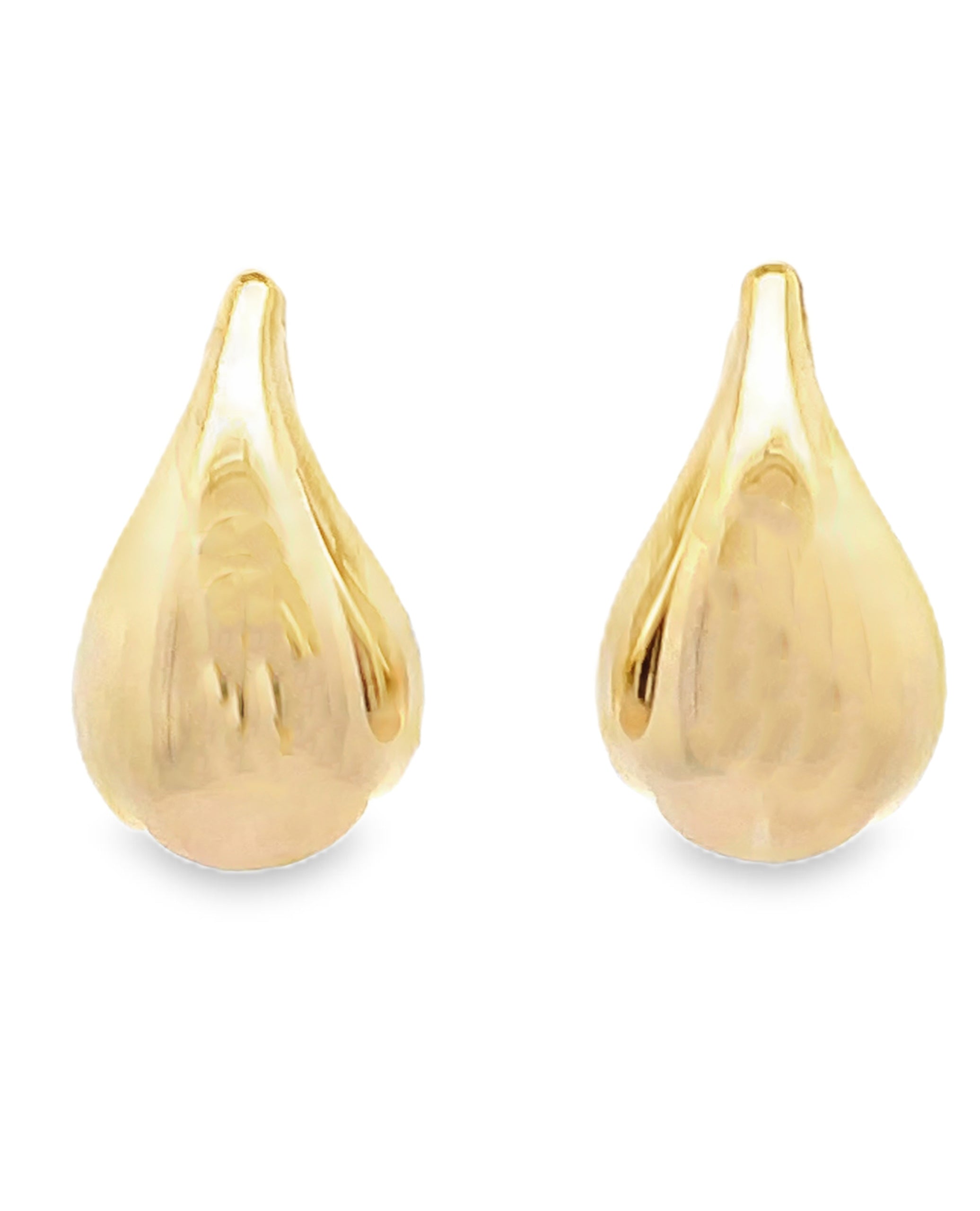 14K Yellow Gold Teardrop Earrings