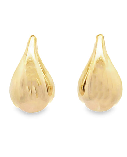 14K Yellow Gold Teardrop Earrings