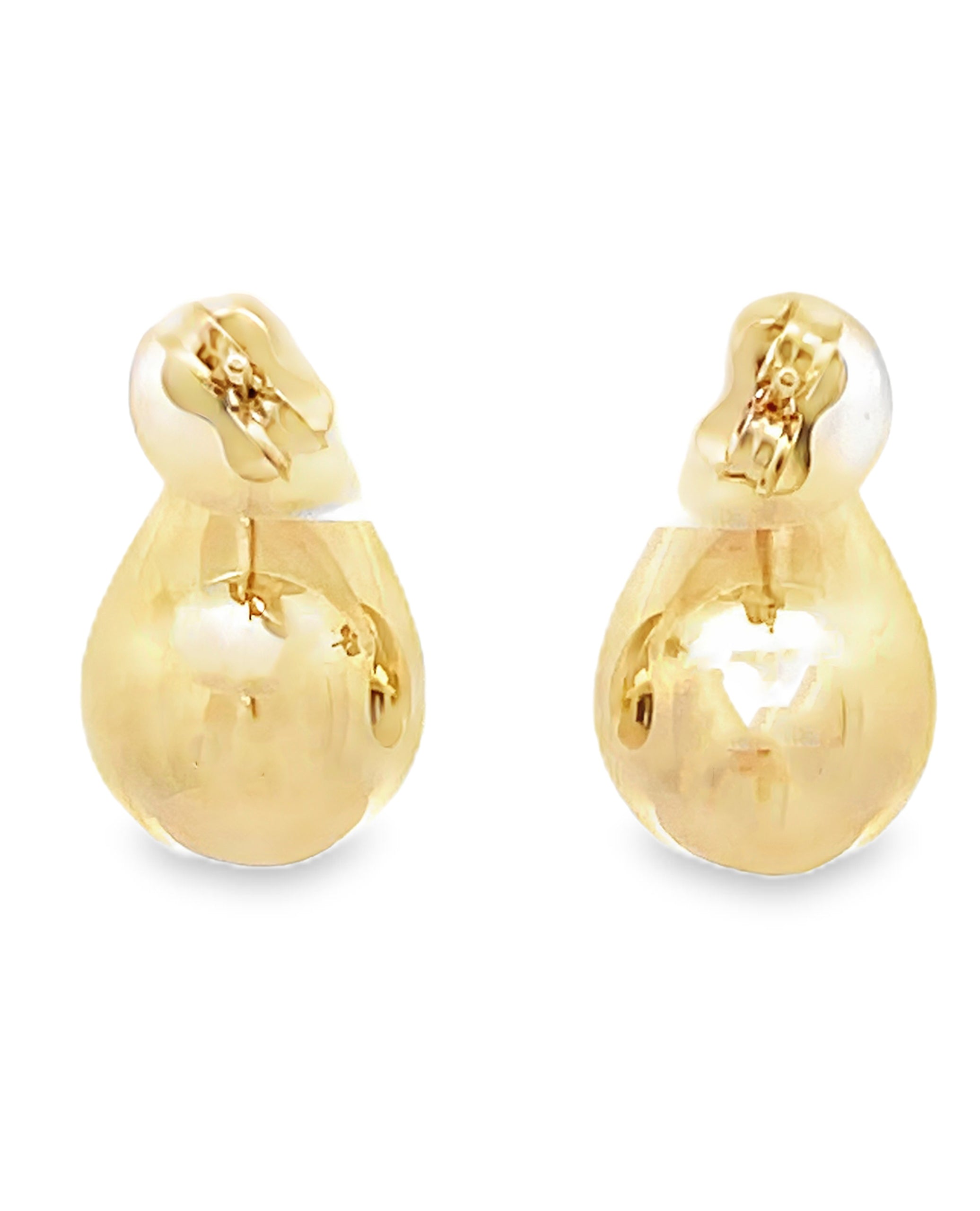 14K Yellow Gold Teardrop Earrings
