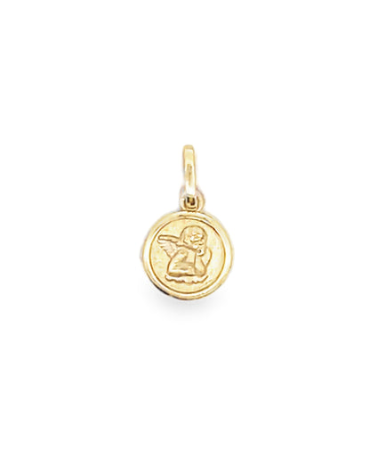 14K Yello Gold Mini Angel Pendant