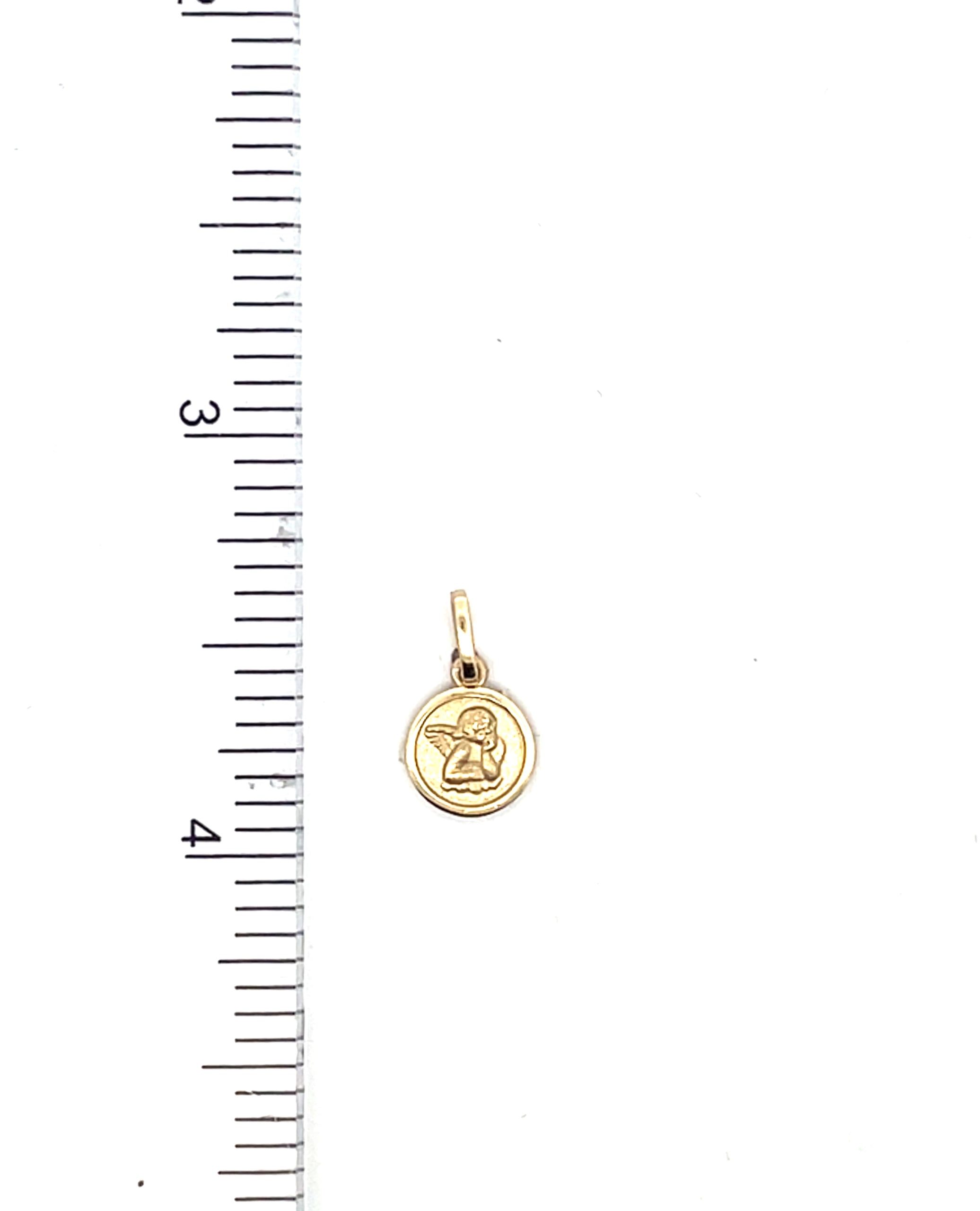 14K Yello Gold Mini Angel Pendant