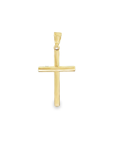 14K Yellow Gold Thin Cross Pendant