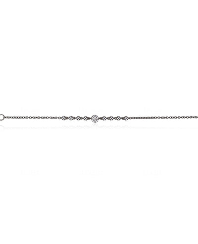 Meira T 1B7235 14K White Gold & Black Rhodium Plated Diamond Bracelet