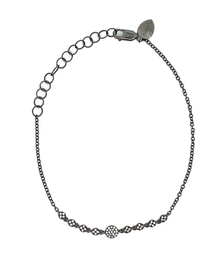 Meira T 14K White Gold & Black Rhodium Plated Diamond Bracelet