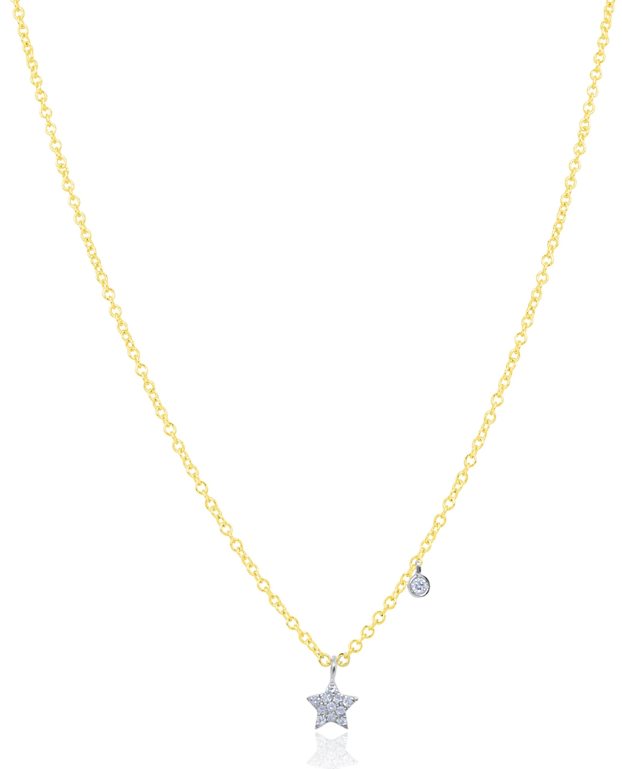 Meira T. 14K Yellow Gold Diamond Mini Star Necklace