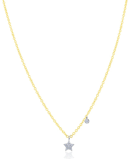 Meira T. 14K Yellow Gold Diamond Mini Star Necklace
