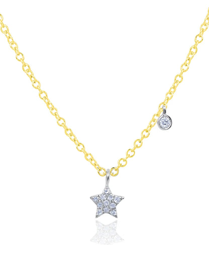 Meira T. 14K Yellow Gold Diamond Mini Star Necklace