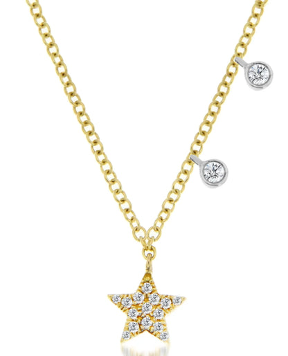 Meira T. 14K Yellow Gold Diamond Star Necklace