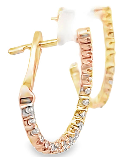 Allison Kaufman 14K Yellow Gold Diamond Hoop Earrings