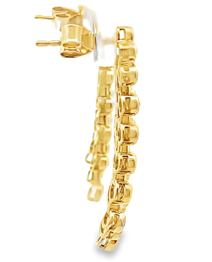 14K Yellow Gold Cascading Dangle Earrings