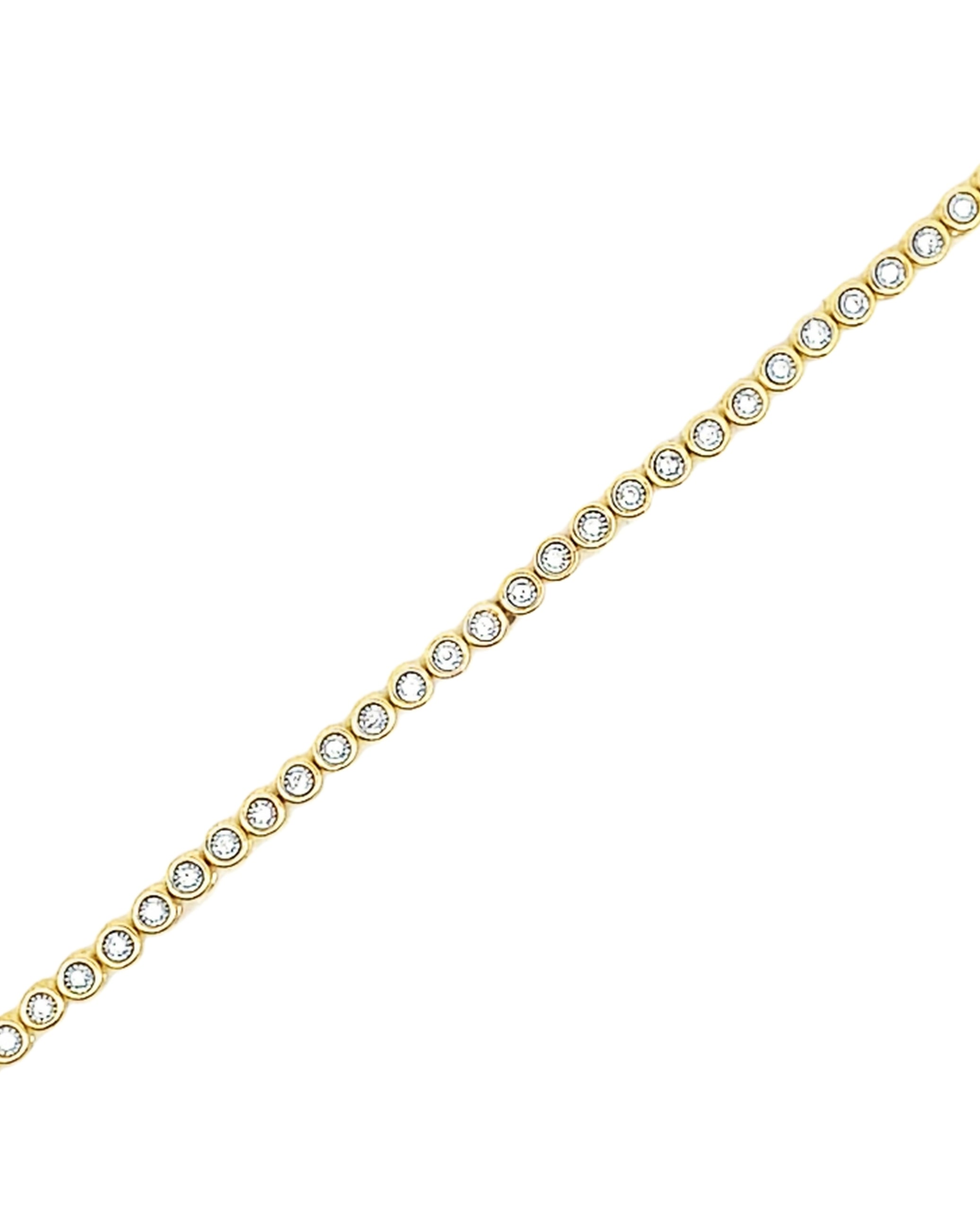 14K Yellow Gold Illusion Set Tennis Bracelet with Diamonds 0.32 Carats
