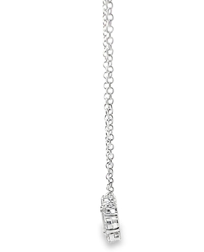18K White Gold Diamond Pendant Necklace
