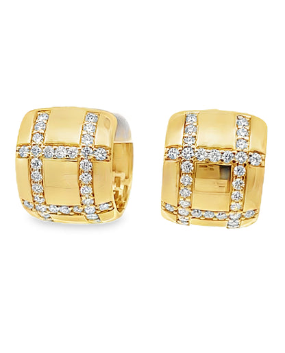 Allison Kaufman 14K Yellow Gold Diamond Huggie Earrings