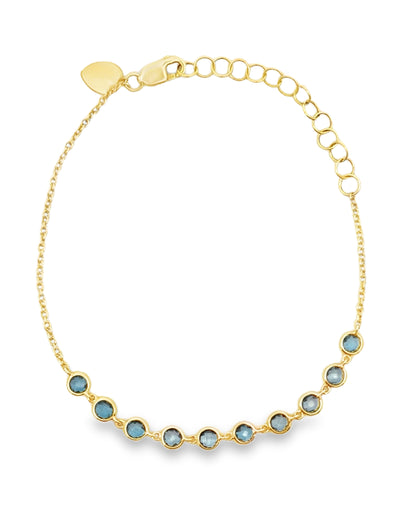 Meira T. 14K Yellow Gold Blue Topaz Bracelet