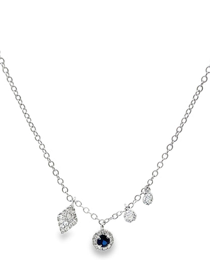 Meira T. 14K White Gold Sapphire Necklace