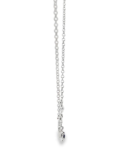 Meira T N12531/WB 14K White Gold Sapphire Necklace