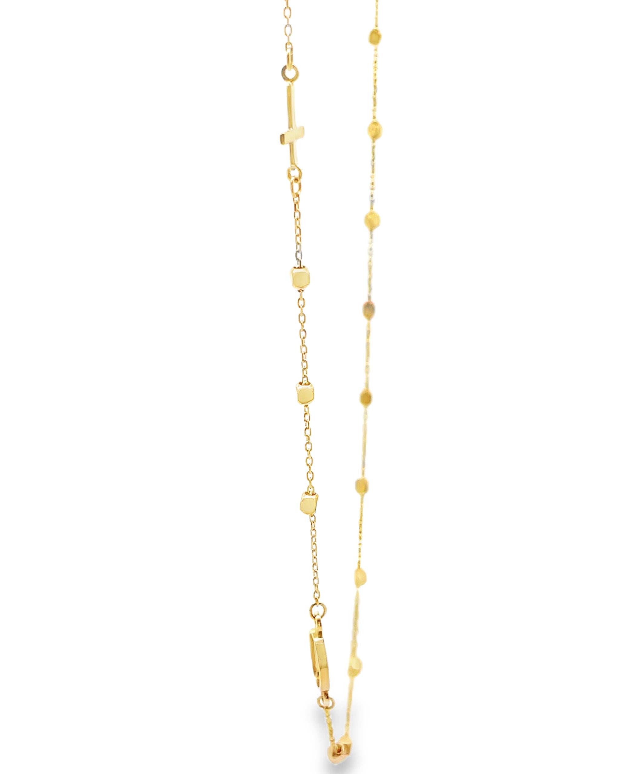 14K Yellow Gold Rosary Necklace