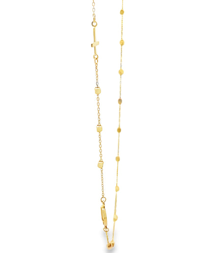 14K Yellow Gold Rosary Necklace