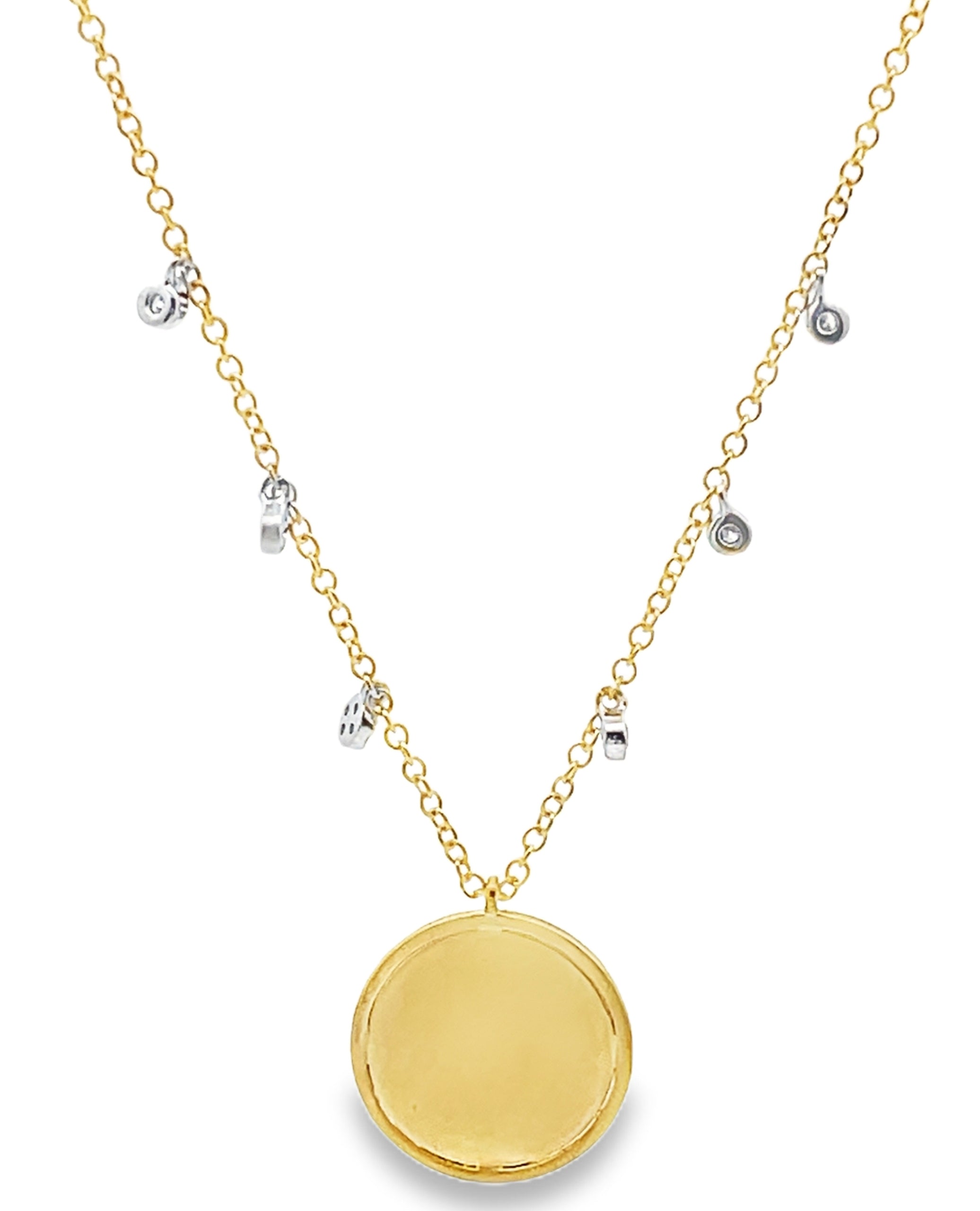 Meira T. 14K Yellow Gold Angel Medallion Necklace with Diamonds