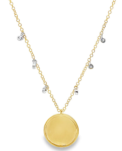 Meira T. 14K Yellow Gold Angel Medallion Necklace with Diamonds