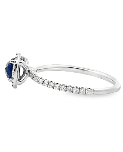 Meira T 1R2281/WS 14K White Gold Sapphire & Diamond Ring